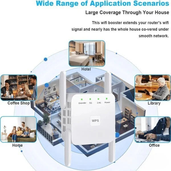 WiFi Signal Booster Dual Band 5G Internet Coverage