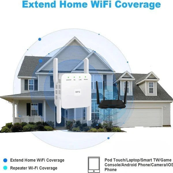 WiFi Signal Booster Dual Band 5G Internet Coverage