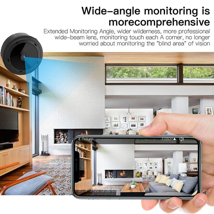 Home Security Camera WiFi 1080P HD Night Vision Compact