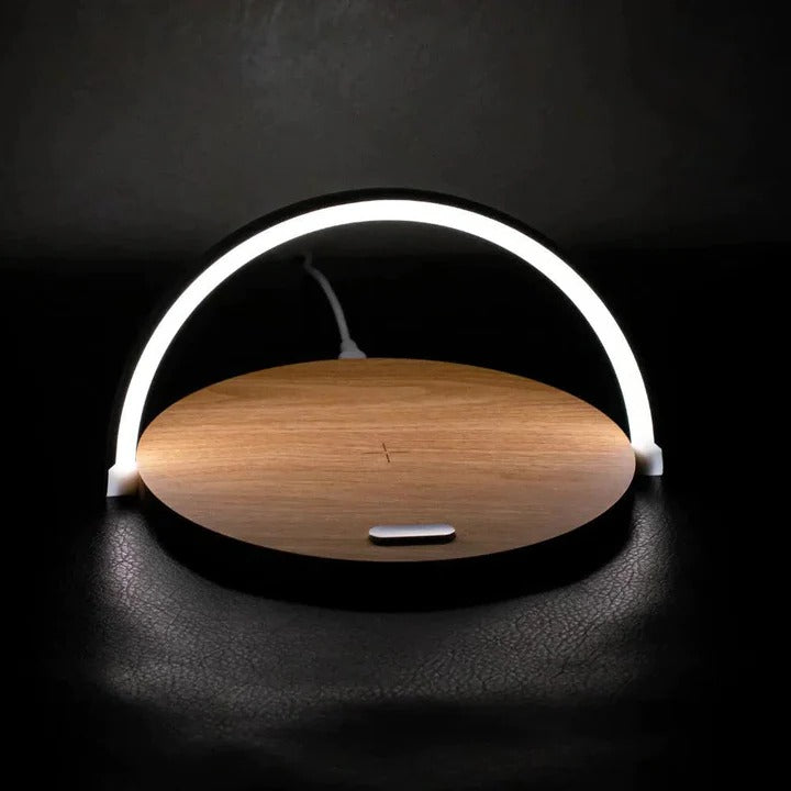 LED Desk Lamp with Wireless Phone Charger and Ambient - Lenila