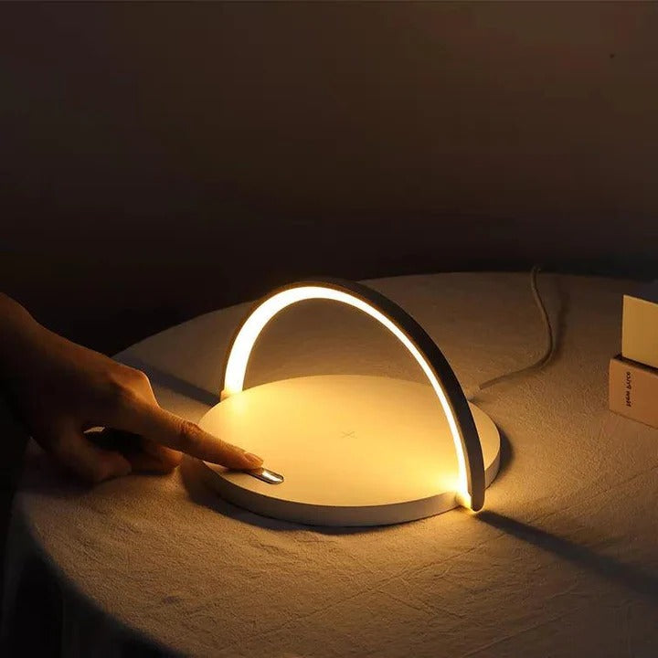 LED Desk Lamp with Wireless Phone Charger and Ambient