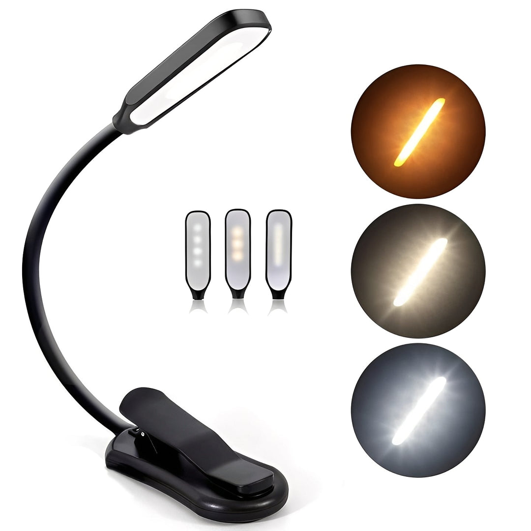 LED Reading Lamp with Book Clamp Eye Protection - Lenila