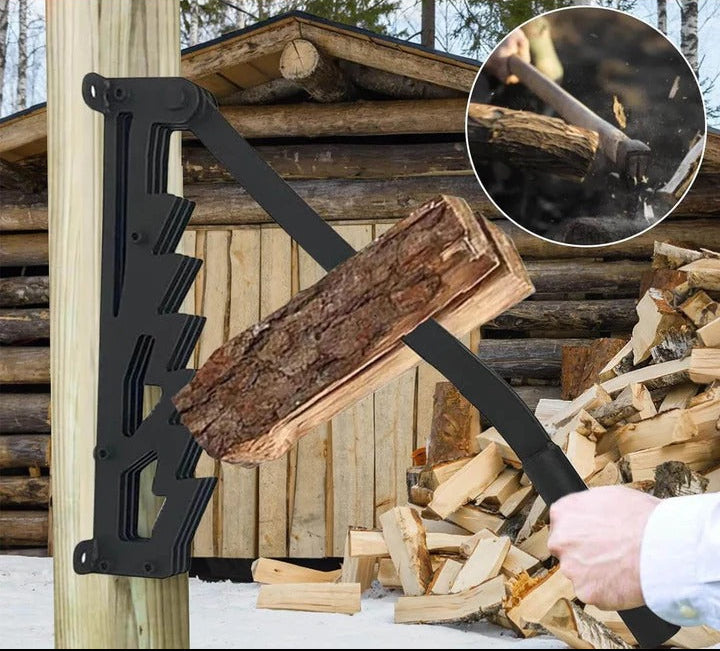 Wall-Mounted Firewood Kindling Splitter for Log Splitting