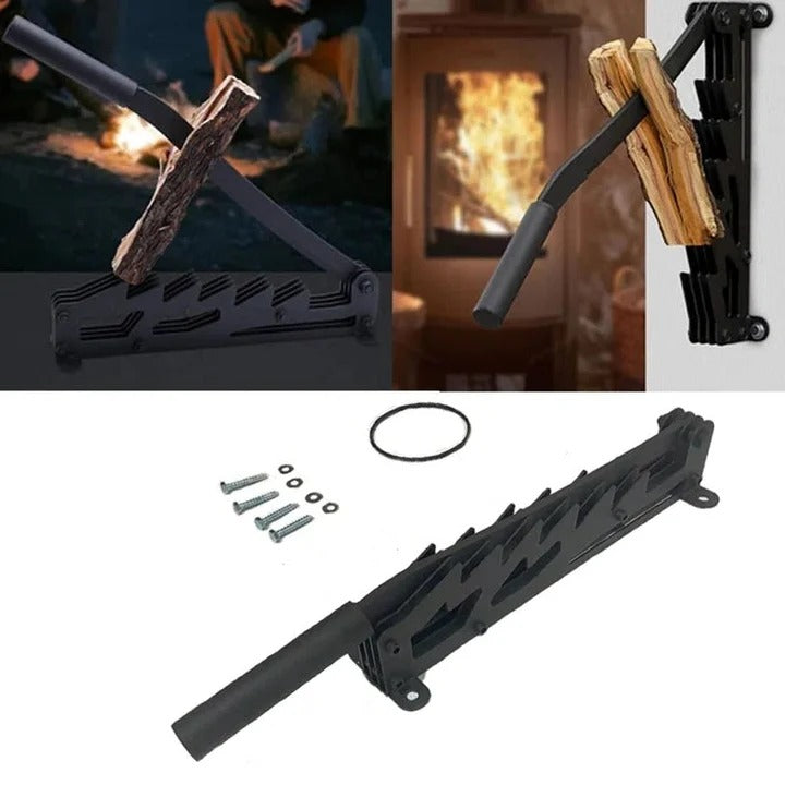 Wall-Mounted Firewood Kindling Splitter for Log Splitting
