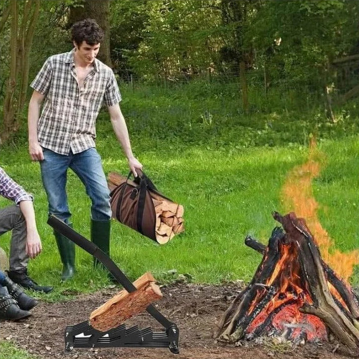Wall-Mounted Firewood Kindling Splitter for Log Splitting