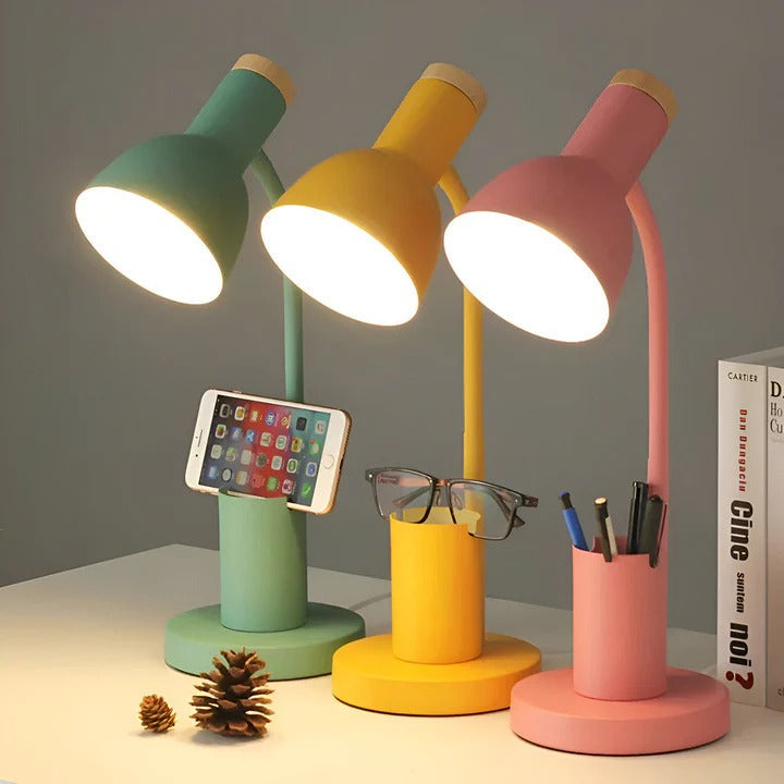 LED Desk Lamp with Pen Holder Adjustable Reading