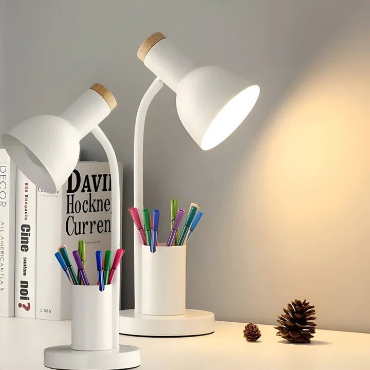 LED Desk Lamp with Pen Holder Adjustable Reading