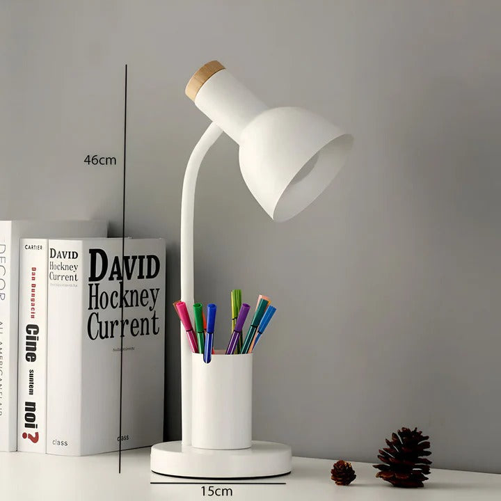 LED Desk Lamp with Pen Holder Adjustable Reading