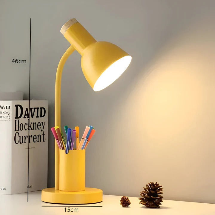LED Desk Lamp with Pen Holder Adjustable Reading