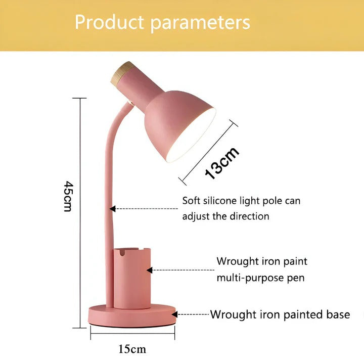 LED Desk Lamp with Pen Holder Adjustable Reading