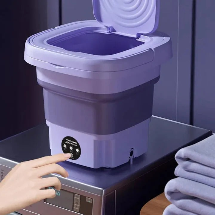 Portable Mini Washing Machine with Spin Dryer Foldable Design - Lenila