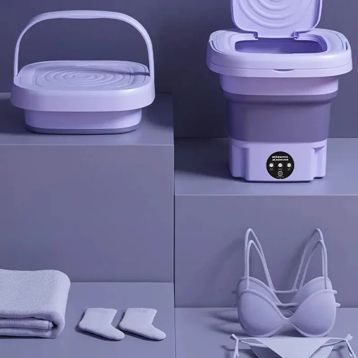 Portable Mini Washing Machine with Spin Dryer Foldable Design