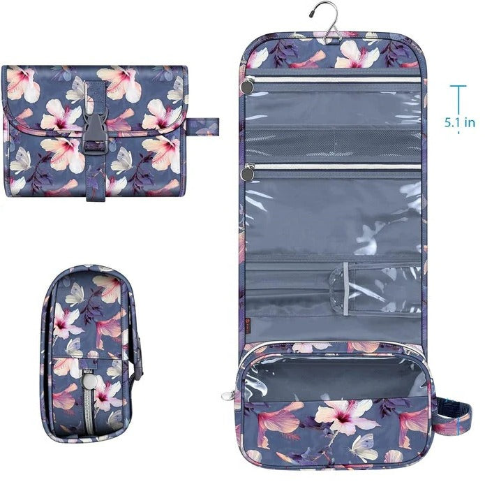 Travel Hanging Makeup Organizer Pouch with Multiple Compartments