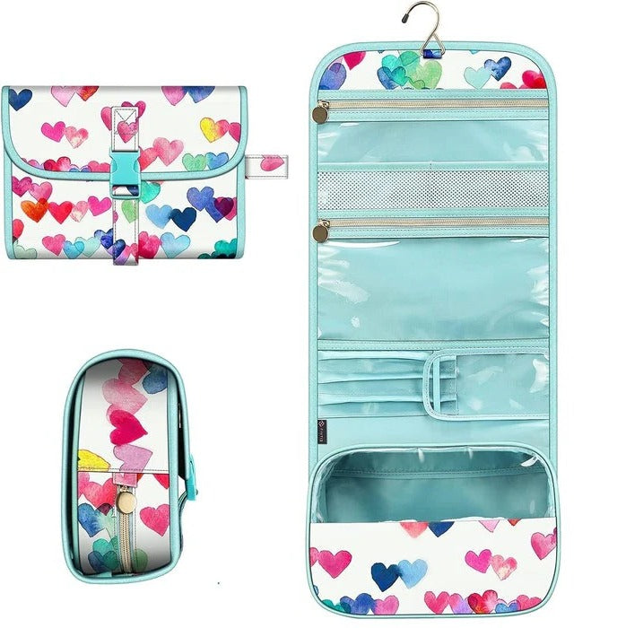 Travel Hanging Makeup Organizer Pouch with Multiple Compartments