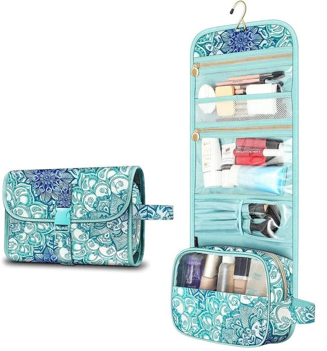 Travel Hanging Makeup Organizer Pouch with Multiple Compartments