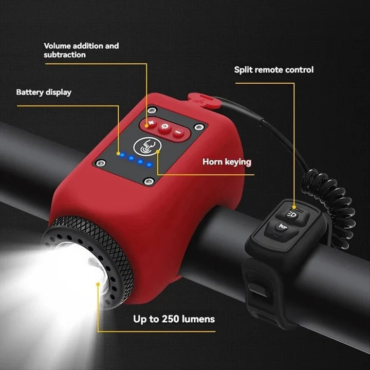 Electric Bike Horn and Front Safety Bell for Cycling