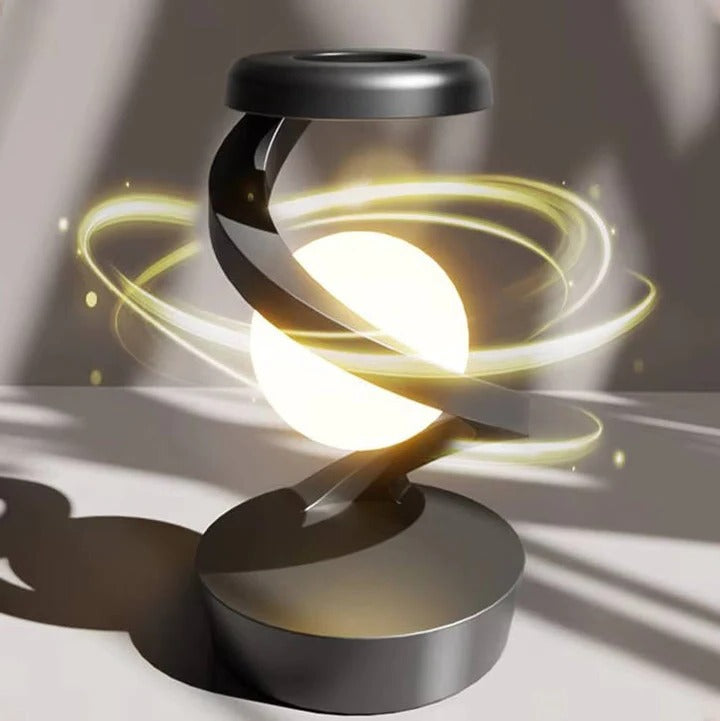 Floating Desk Moon Lamp with Gesture Control and Wireless Charging