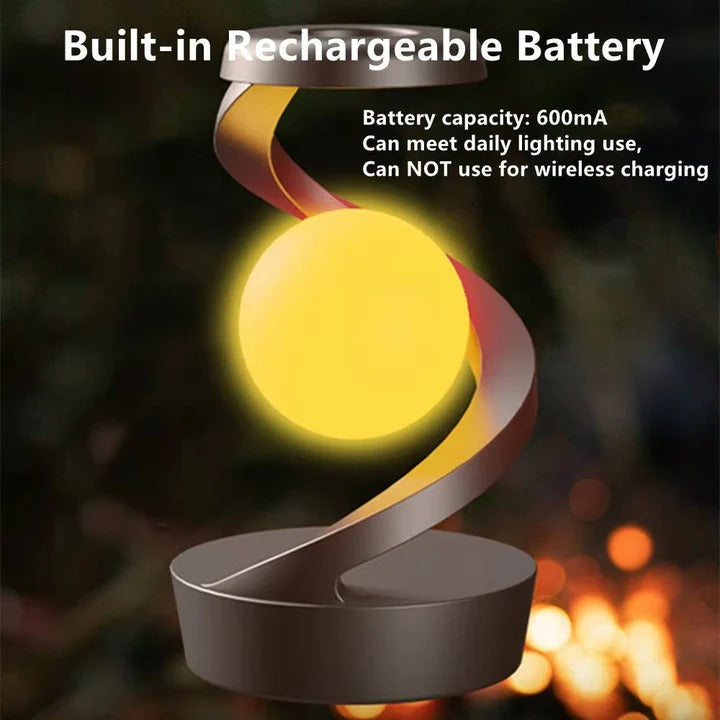 Floating Desk Moon Lamp with Gesture Control and Wireless Charging