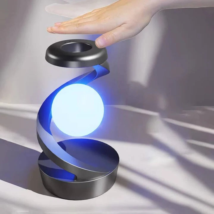 Floating Desk Moon Lamp with Gesture Control and Wireless Charging - Lenila