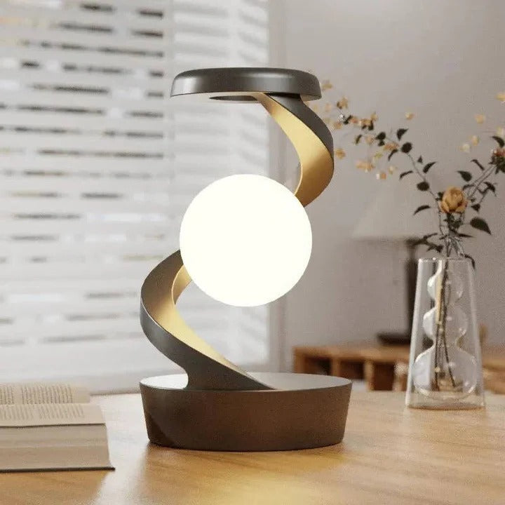 Floating Desk Moon Lamp with Gesture Control and Wireless Charging