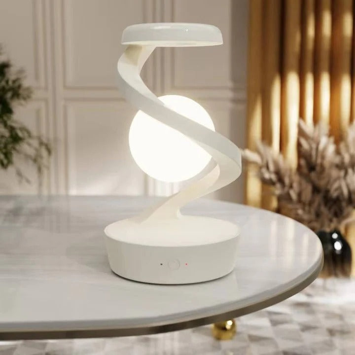 Floating Desk Moon Lamp with Gesture Control and Wireless Charging
