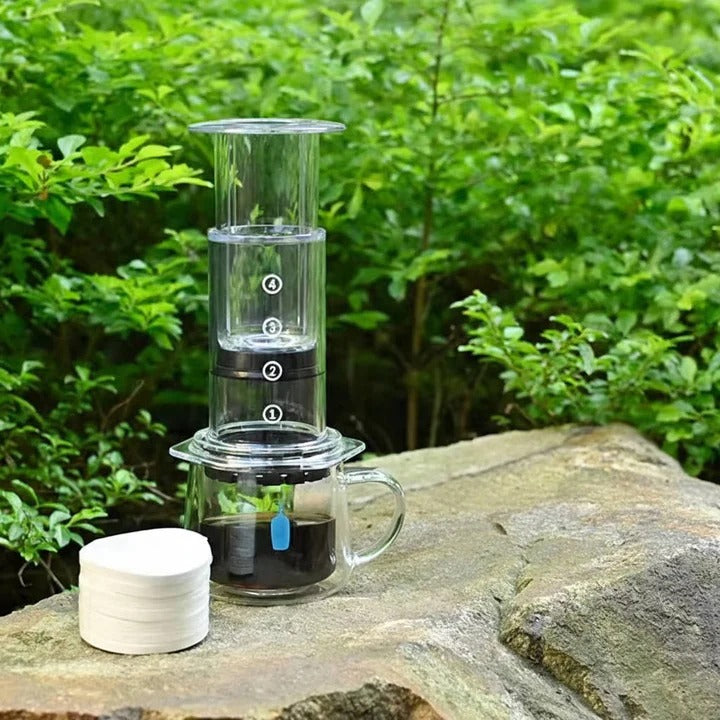 French Press Coffee Maker Stainless Steel Filter Plunger