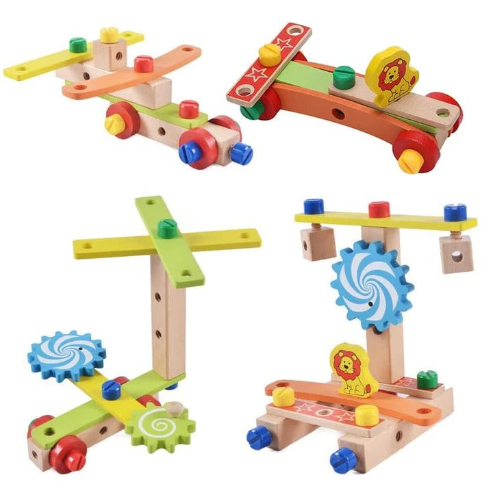 Preschool Childrens Wooden Learning Toy with Interactive Features