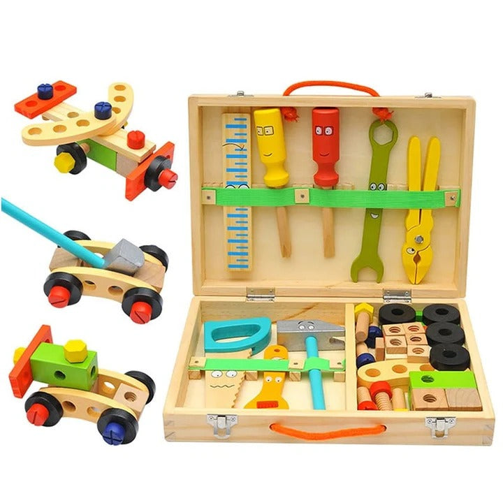 Preschool Childrens Wooden Learning Toy with Interactive Features