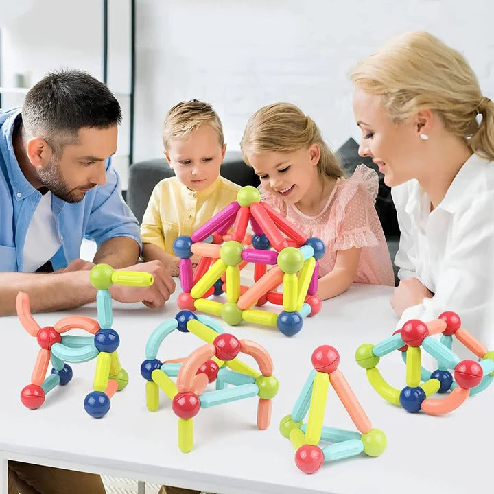 Kids Magnetic Building Blocks Set Montessori Educational Toys - Lenila