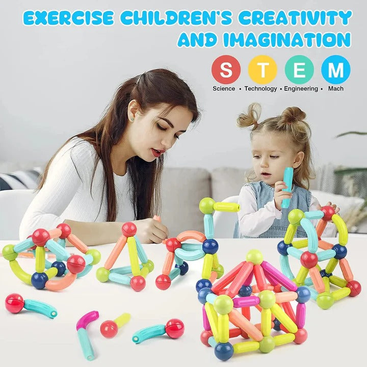 Kids Magnetic Building Blocks Set Montessori Educational Toys