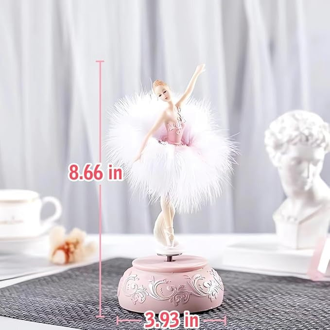 Girls Music Box with Rotating Ballerina Figure Keepsake