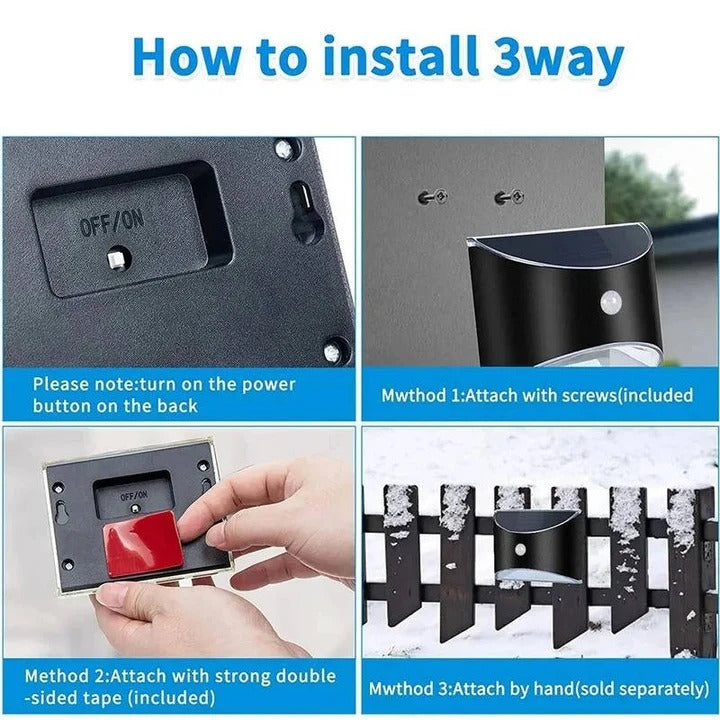 Outdoor LED Motion Sensor Stair and Fence Lights Waterproof