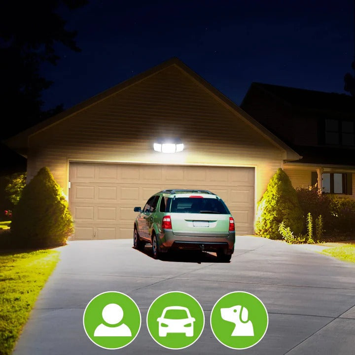 Outdoor Solar Flood Lights with Motion Sensor Adjustable Head