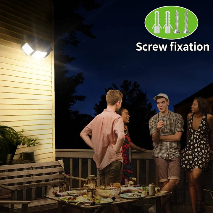 Outdoor Solar Flood Lights with Motion Sensor Adjustable Head