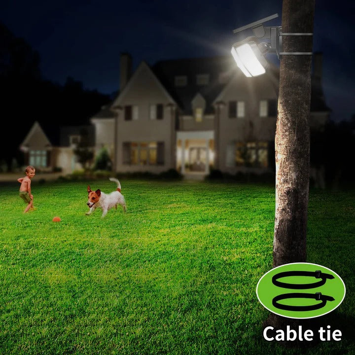 Outdoor Solar Flood Lights with Motion Sensor Adjustable Head