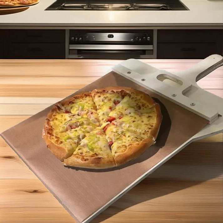 Wooden Pizza Peel with Sliding Feature for Easy Transfer - Lenila