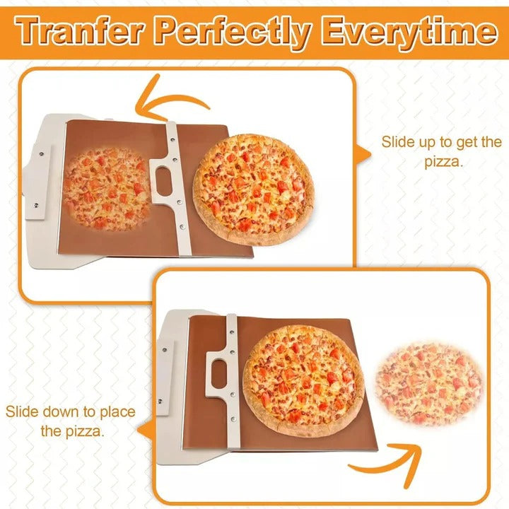 Wooden Pizza Peel with Sliding Feature for Easy Transfer
