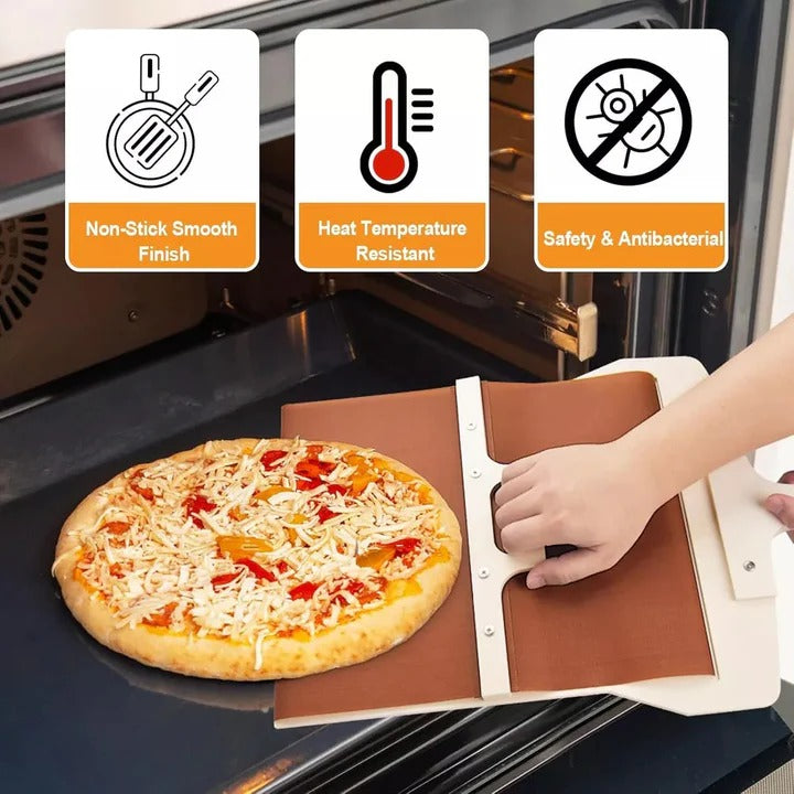 Wooden Pizza Peel with Sliding Feature for Easy Transfer
