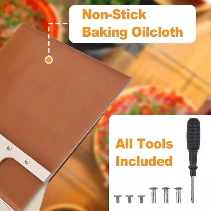 Wooden Pizza Peel with Sliding Feature for Easy Transfer