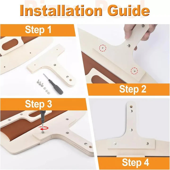 Wooden Pizza Peel with Sliding Feature for Easy Transfer