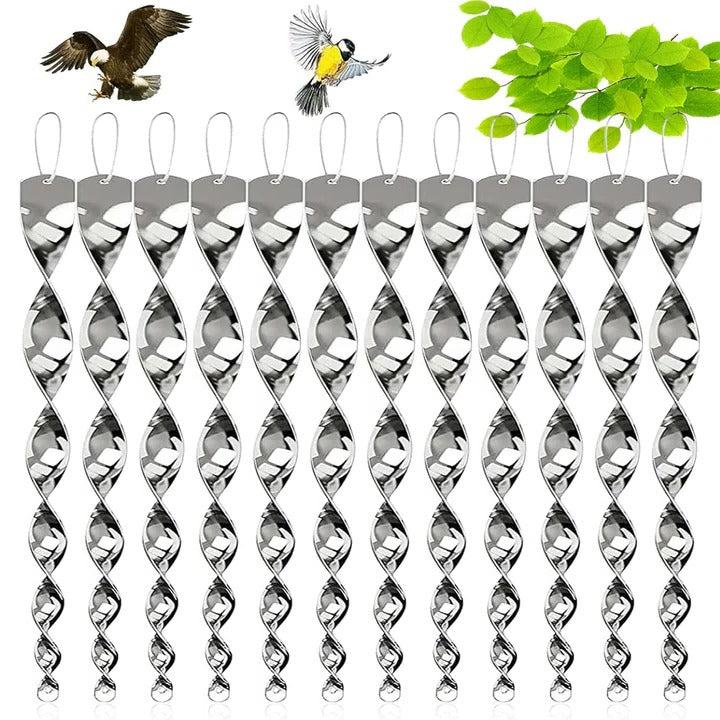 Outdoor Reflective Spiral Rod Bird Deterrent Durable Weather-Resistant - Lenila