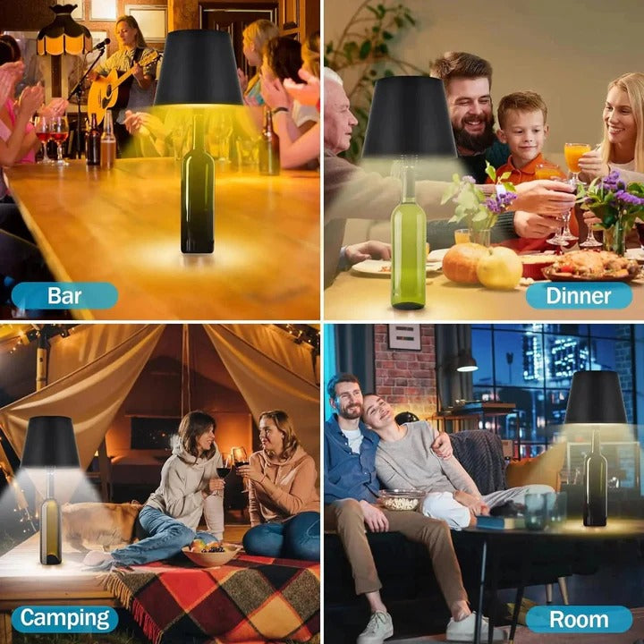 Wireless Rechargeable Bottle Lamp with Mood
