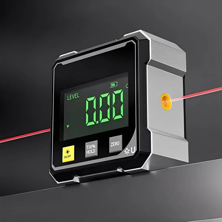 Digital Angle Finder with Laser Level and USB-C Charging - Lenila