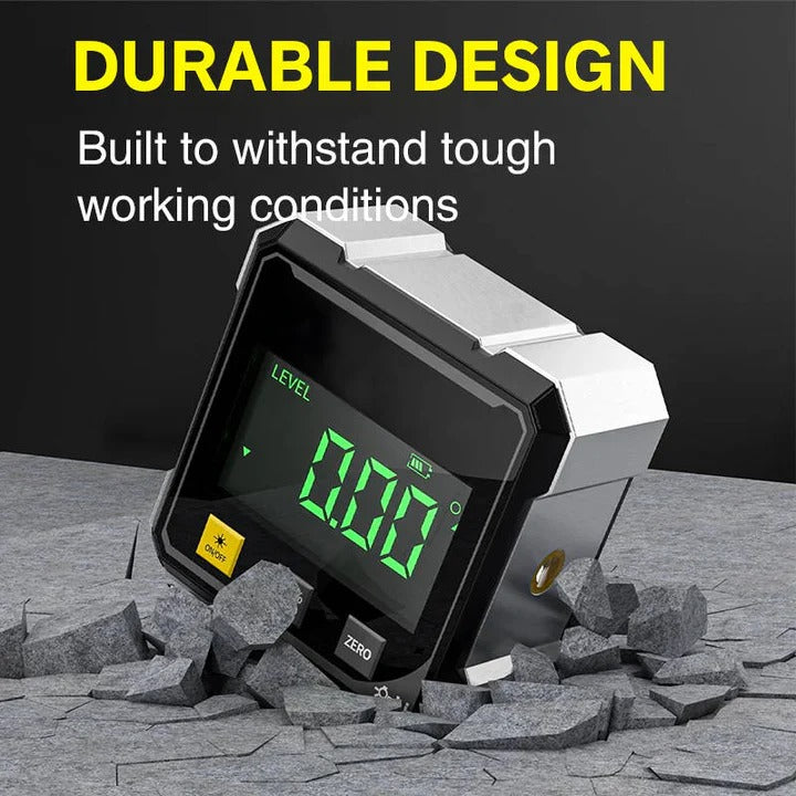 Digital Angle Finder with Laser Level and USB-C Charging