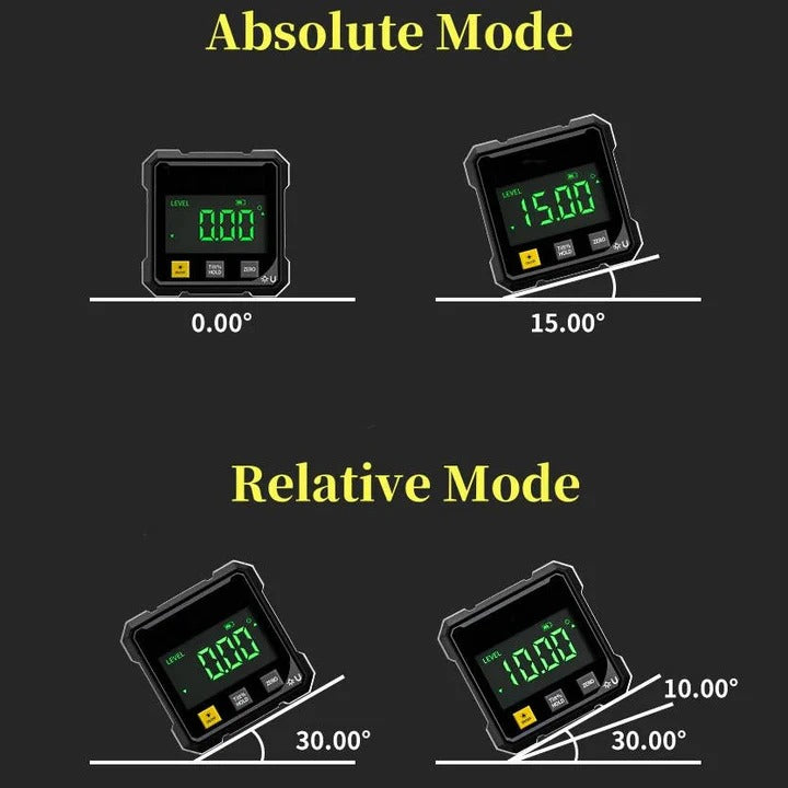 Digital Angle Finder with Laser Level and USB-C Charging