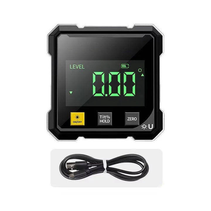 Digital Angle Finder with Laser Level and USB-C Charging
