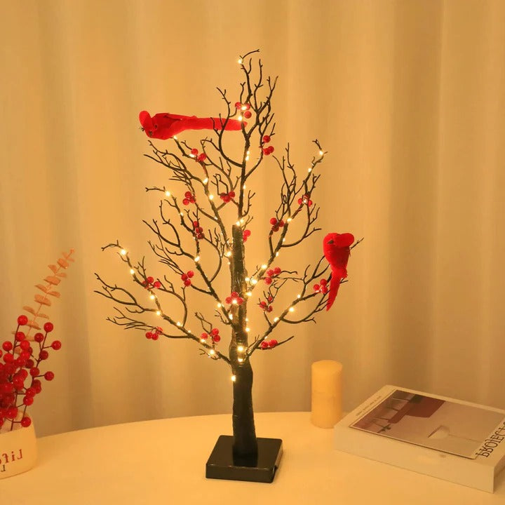 Festive Desktop Decor Warm Glowing Tree - Lenila