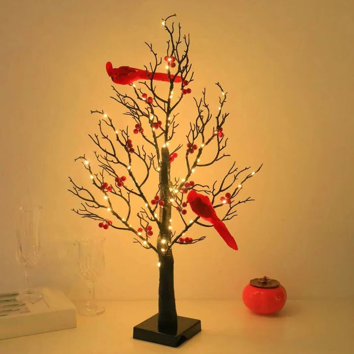Festive Desktop Decor Warm Glowing Tree
