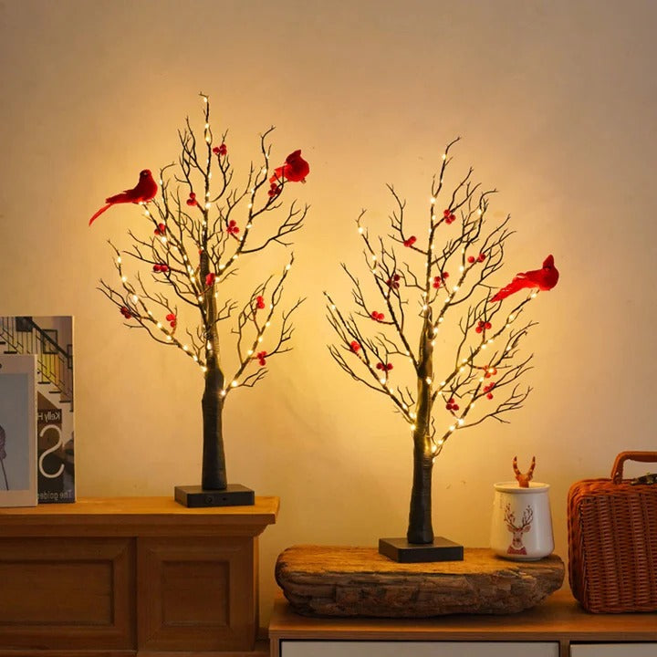 Festive Desktop Decor Warm Glowing Tree