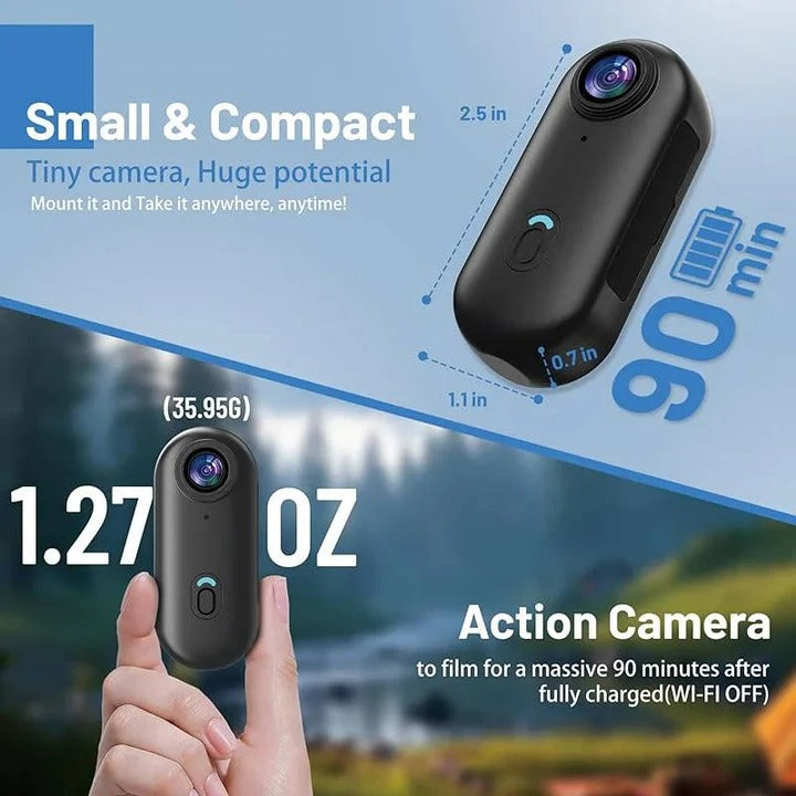 Action Camera 4K with Touch Screen Compact Design